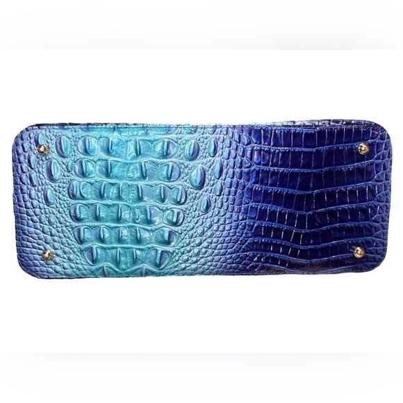 Brahmin NWT Large Blue Teal Duxbury Satche Affinity Ombré Melbourne Bag (P018) - Picture 8 of 12
